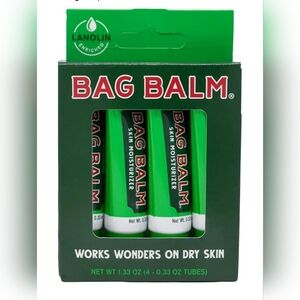 Bag Balm Original Skin Moisturizer 4 Pack of Lip Balm Tubes